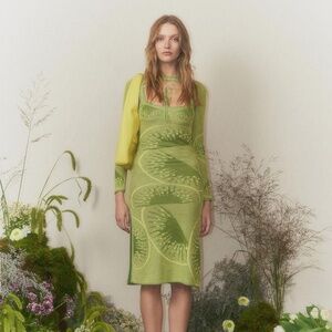 House of Sunny Falling Kiwis Hockney Maxi Dress